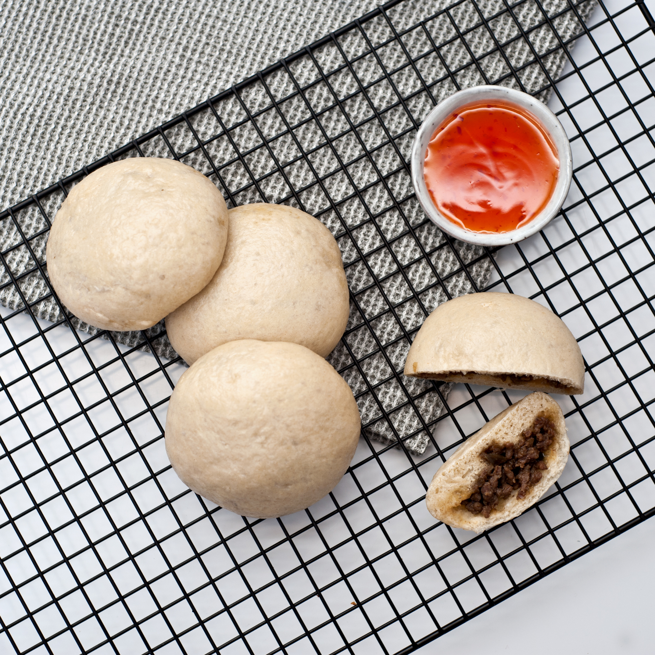 Bapao filled with delicious minced meat